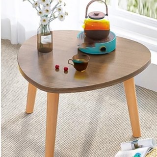 簡約歐風茶几桌, 加粗實木, 穩固桌腿, 防滑靜音, 方便清潔, 拉絲黑橡