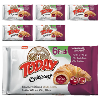 土耳其 TODAY 可頌麵包櫻桃味270g*6包, 獨立包裝，方便攜帶，早餐點心首選, 270g