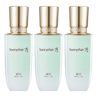 Sooryehan 秀雅韓 台灣公司貨 妍 耀妍絲絨隔離霜 SPF35 PA++ 35ml, 俏妍綠, 3瓶