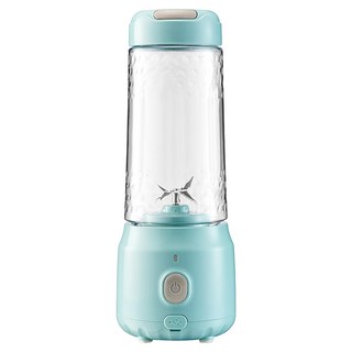 Kinyo 復古便攜果汁機 附USB充電線 藍色 300ml 1台, JRU-6830