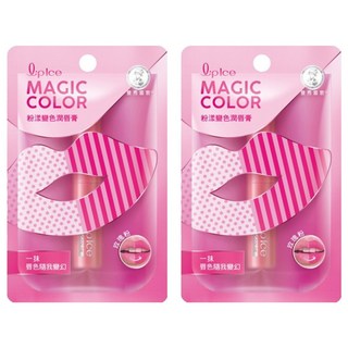 MENTHOLATUM 曼秀雷敦 粉漾變色潤唇膏 玫瑰粉 隨雙唇溫度變化, 2g, 2件