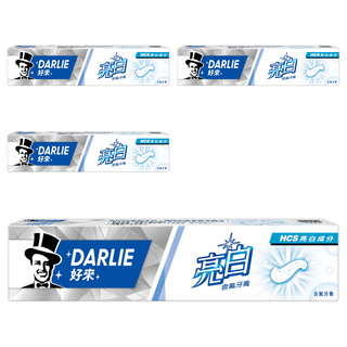 DARLIE 好來 亮白牙膏 全新高效琺瑯質修護配方 SWA速白成分, 140g, 4條