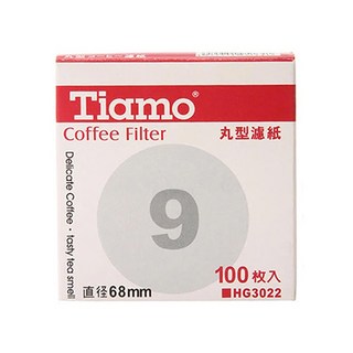 Tiamo 丸形濾紙 68mm, 100張, 1盒, 9