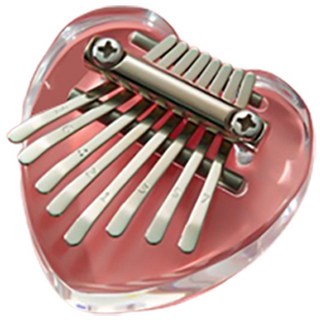 Blue Bucket 透明8音迷你心形卡林巴琴, 1個