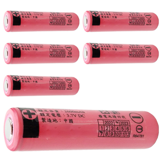 LiGHT ROUNDI 光之圓 三洋SANYO電芯 充電式18650鋰電池 2600mAh, 6個, 1入