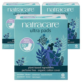 나트라케어 울트라 패드 생리대 날개형 롱, 대형, 10개입, 3개