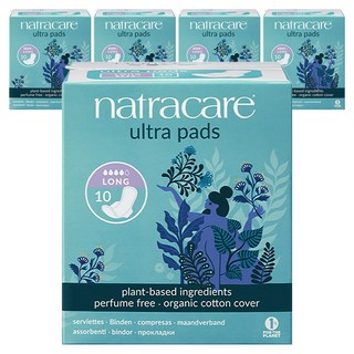 나트라케어 울트라 패드 생리대 날개형 롱, 대형, 10개입, 5개