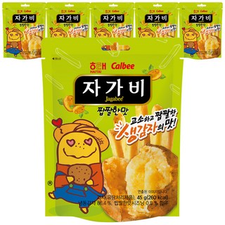 Calbee 卡樂比 Jagabee 鹹味薯條, 45g, 6包