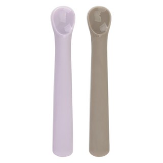 Dailylike BonBon 寶寶副食品湯匙組, 薰衣草紫色 + 可可色, 1組