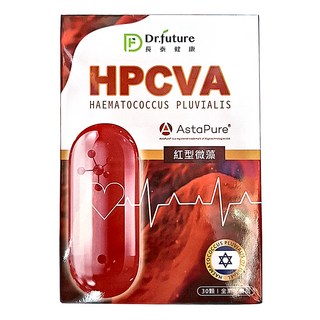 Dr.future 長泰健康 HPCVA紅型微藻膠囊 500mg 30顆/盒, 1盒