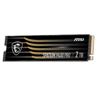 msi 微星 PCIe 4.0 NVMe M.2 HS固態硬碟 附散熱器, SPATIUM M480 Pro, 2TB