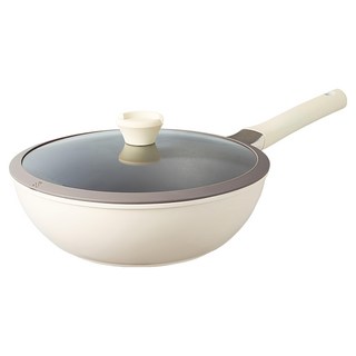 Redchef 紅廚 白鈦陶不沾炒鍋 28cm 適用所有爐具, 1個