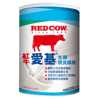 RED COW 紅牛 水纖膳食纖維, 優質水溶性膳食纖維, 改善腸道菌叢生態, 幫助消化道維持正常機能, 600g, 1罐