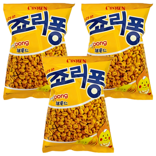 CROWN 皇冠 Jollypong 甜麥仁, 天然小麥製成, 酥脆可口, 點心時刻好享受, 90g, 3包