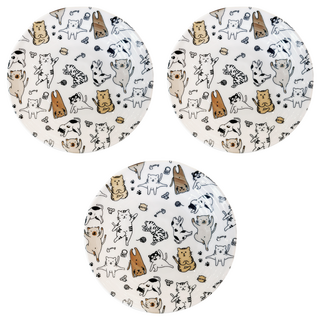 Ciao Li 僑俐餐瓷 瑜珈貓6深盤3件組, 1組