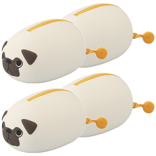 PuniLabo 蛋型收納袋, 巴哥犬 米色, 4個