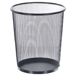 工業風垃圾桶 Set 2 簡潔網狀設計 金屬材質, 28 x 21 x 27cm, 黑色, 2個