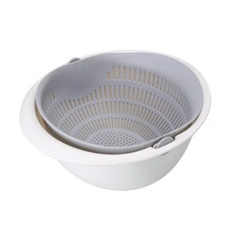 雙層旋轉瀝水籃, 23 x 10.5cm, 沉穩灰, 2個