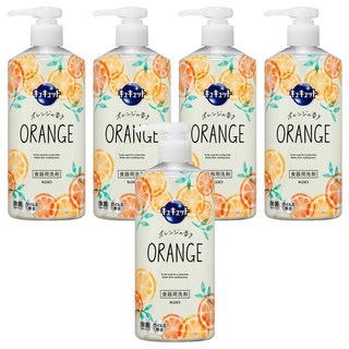 Kao 花王 Cucute 珂珂透 按壓式高效濃縮洗碗精 柑橘香 輕鬆去除頑強油漬 讓餐具潔淨如新, 480ml, 5瓶