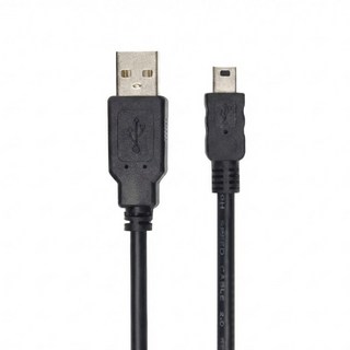 POLYWELL 寶利威爾 USB-A To Mini USB充電傳輸線 公對公 適用行車記錄器 PW15-W45-M773, 2m, 黑色, 1條