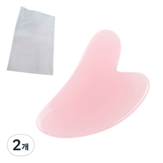 아이코어스 괄사 마사지기 + 오픈형 파우치, 핑크, 2개