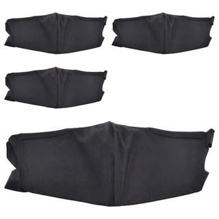 Osun 歐桑生活 一體成型防疫3D立體三層防水運動透氣布口罩, 1個, 4片, 黑色