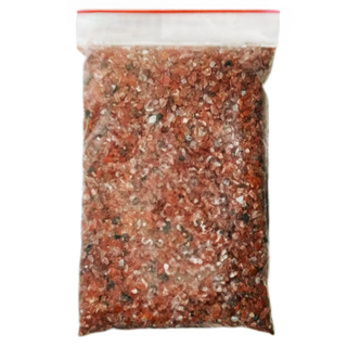 天然五色水晶石 水晶粒 聚寶盆 魚缸 造景紅瑪瑙粒 1kg