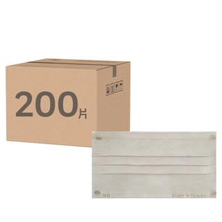 JUN 郡昱 成人平面滿版醫療口罩, 燕麥拿鐵, 50片, 4盒