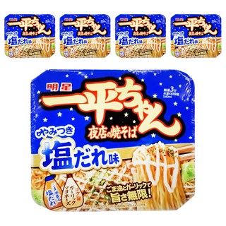 明星食品 一平 夜店炒麵 鹽味 130公克, 5個