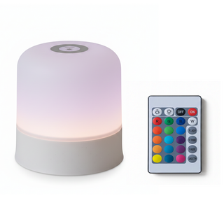 IRENE 무선 16색 컬러체인지 수면 무드등 + 리모컨 세트, 화이트 + 혼합색상