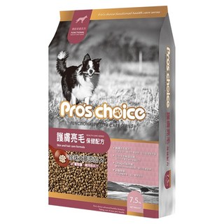 福壽實業 Pro's choice 博士巧思 成犬 機能保健配方飼料, 護膚亮毛, 雞, 7.5kg, 1袋