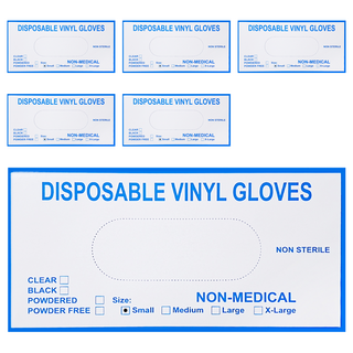 小麥購物 PVC材質手套 C190 S 白色, 100個, 6盒
