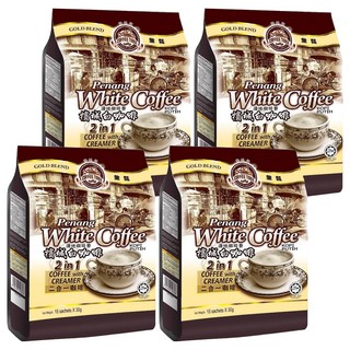 COFFEE TREE 咖啡樹 金裝檳城白咖啡 二合一 咖啡和奶精, 30g, 15包, 4袋