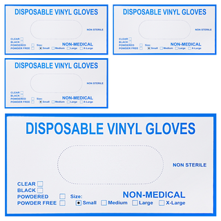 小麥購物 PVC材質手套 C190 S 白色, 100個, 4盒