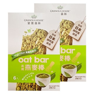 GRANOLA HOUSE 宴麥森林 燕麥棒 玄米抹茶, 32g, 12包