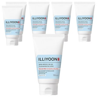 ILLIYOON 一理潤 神經醯胺舒敏純素乳液 旅行用軟管 無香, 128ml, 6個