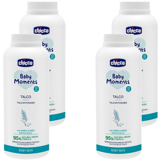 Chicco 寶貝 嬰兒植萃細緻爽身粉 150g 適用年齡0m+ 通過皮膚科醫師臨床測試, 4瓶