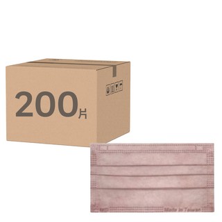 JUN 郡昱 成人平面滿版醫療口罩, 藕荷粉, 50片, 4盒