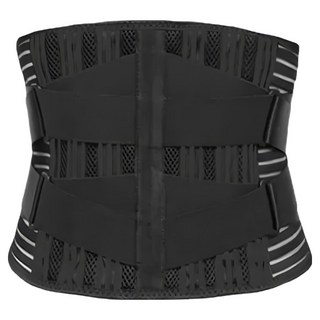 TRUSTO 雙重加壓彈力支撐舒適透氣護腰帶 L 黑色 1件