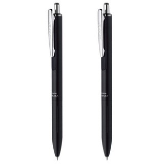 ZEBRA 斑馬牌 SARASA 尊爵鋼珠筆, 0.4mm筆芯, 耐水性墨水, 金屬筆身, 彈性筆夾, 黑色, 2支