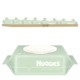 HUGGIES 好奇 Nature Care Plus+ 濕紙巾 掀蓋式, 72張, 10包
