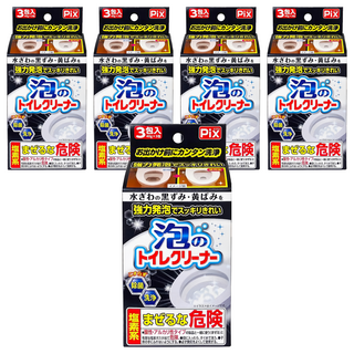 Lion Chemical 獅子化學 起泡馬桶清潔劑 強效發泡配方 無需刷洗, 120g, 5盒