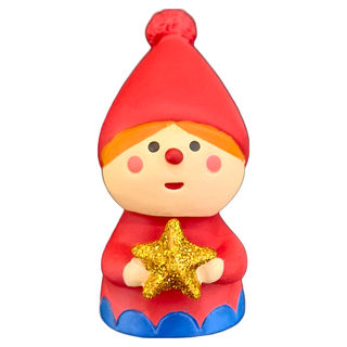 Decole concombre 小精靈擺飾 可愛造型擺飾 居家辦公室裝飾, 紅色