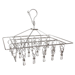 不鏽鋼多功能方型曬衣夾, 26夾, 輕影晾曬 堅固耐用, 1組