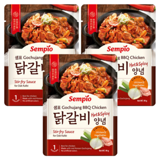 Sempio 膳府 辣炒雞肉專用醬汁 (90g) 韓式辣醬, 3包
