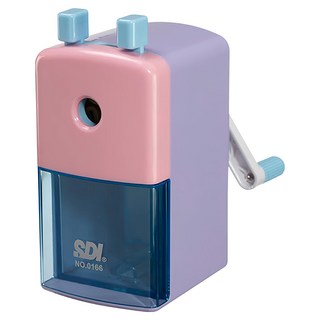 SDI 手牌 輕鬆轉大小通吃可調式削鉛筆機, 顏色隨機, 1個