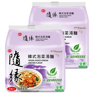 味丹 隨緣 韓式泡菜湯麵 75g, 10包