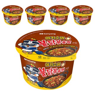 Buldak Ramen 碗裝火辣雞肉鐵板炒麵 日式炒麵風味 100g, 5入