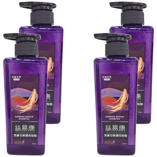 TAIYEN 台塩生技 絲易康黑蔘皇修護洗髮精 500ml, 4瓶