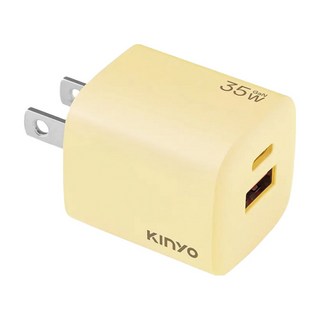 KINYO 氮化鎵充電器 35W 3.35 x 3.35 x 5.4cm, PDCB-135, 1個